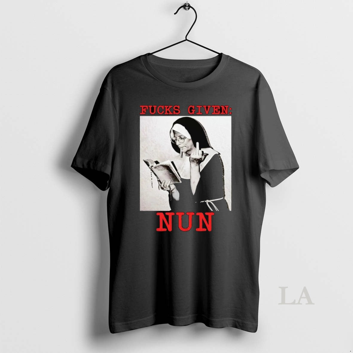 Original Fucks Given Nun Middle Finger - clothing by TeeHivey.com