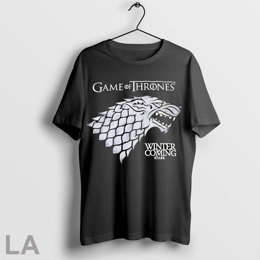 Original Game Of Thrones Winter Is Coming Stark Wolf Head Logo T Shirt