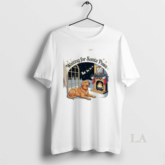 Original Golden Dog Retriever Santa Paws Christmas - clothing by TeeHivey.com