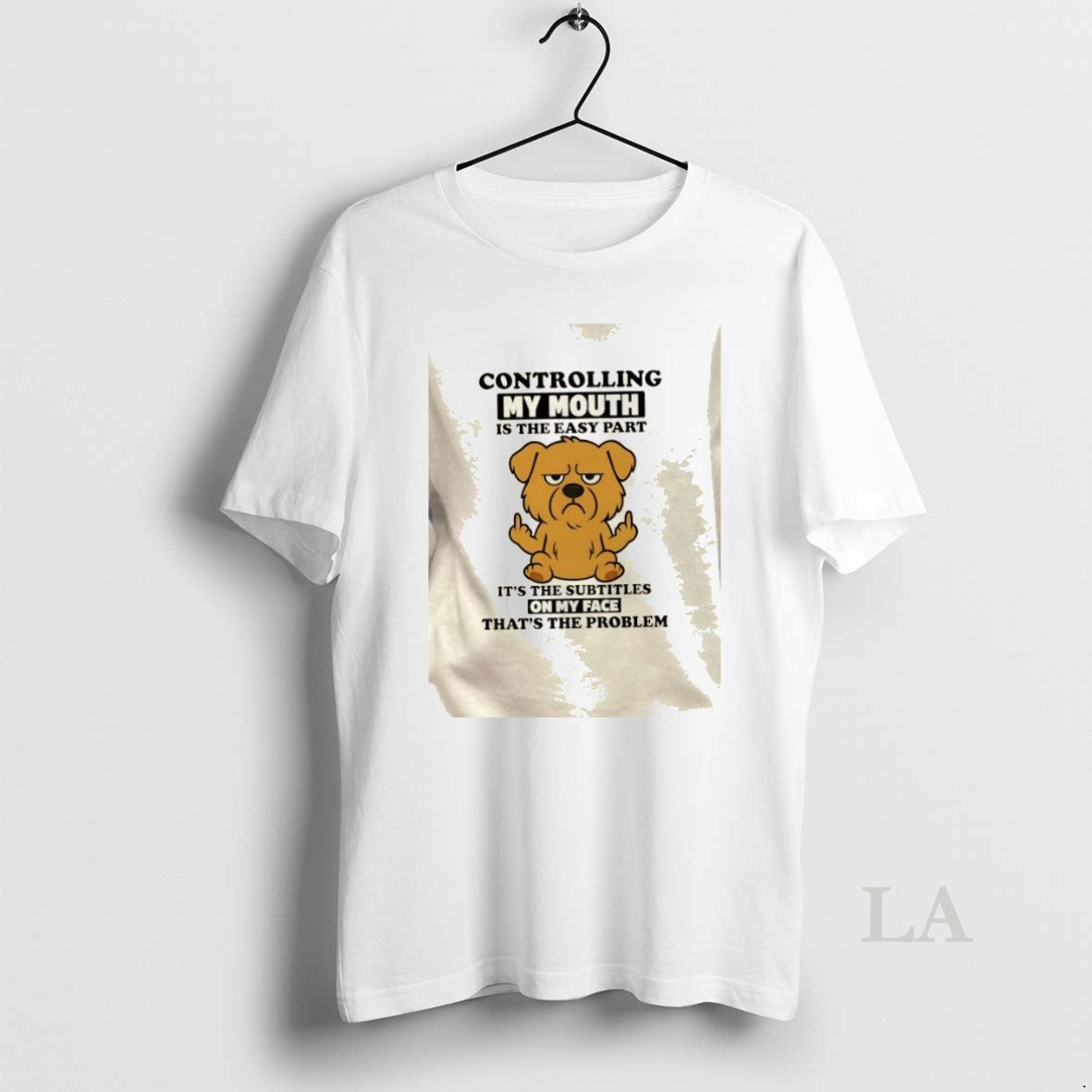 Original Golden Dog Controlling My Mouth Is The Easy Part Its The Subtitles On My - clothing by TeeHivey.com