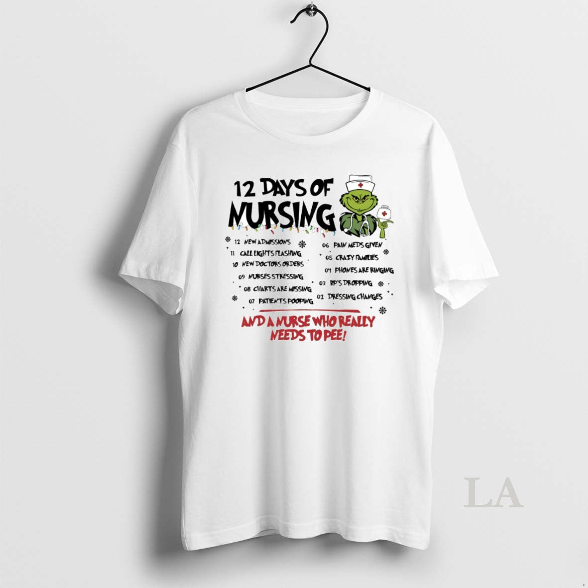 Original Grinch 12 Days Of Mursing And A Murse Who Really Needs To Pee Circle - clothing by TeeHivey.com