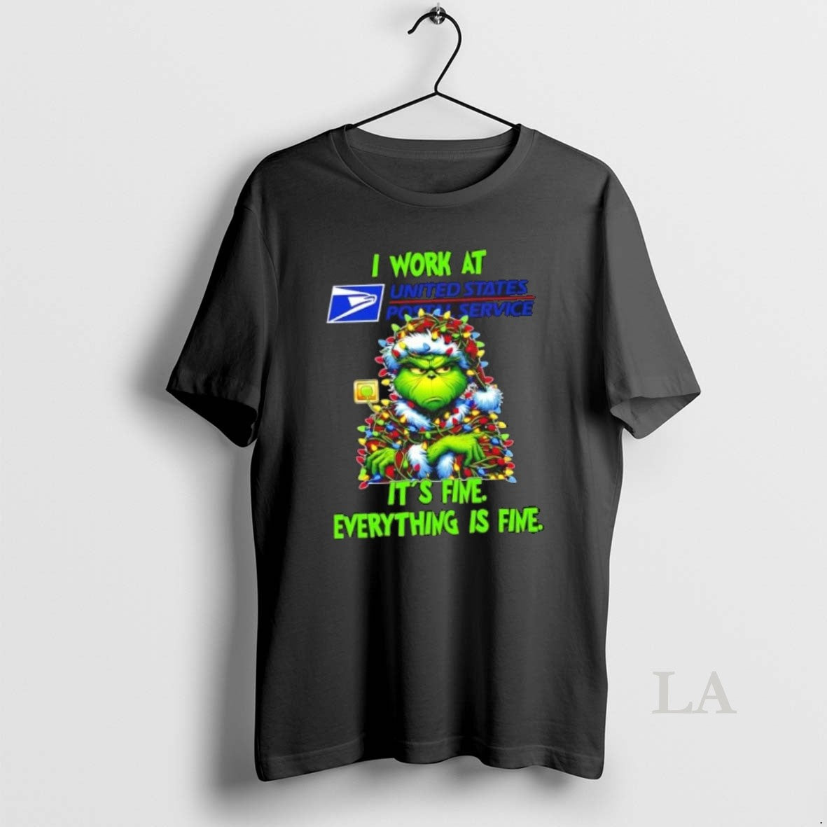 Original Grinch Christmas Tree X Usps I Work At Its Fine Everything Is Fine - clothing by TeeHivey.com
