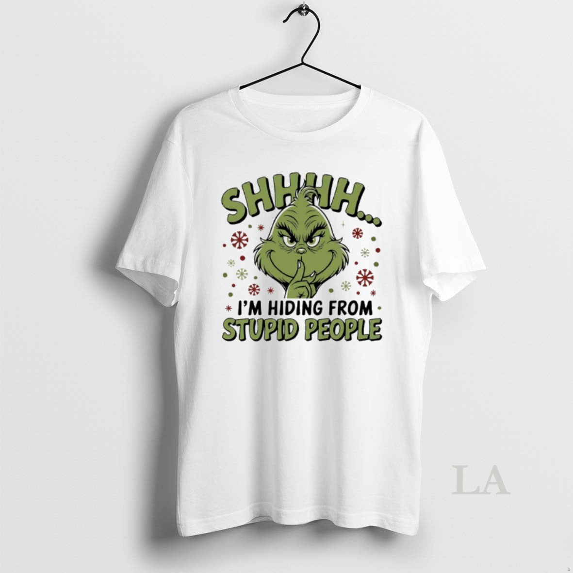 Original Grinch Christmas Shhh Im Hiding From Stupid People - clothing by TeeHivey.com