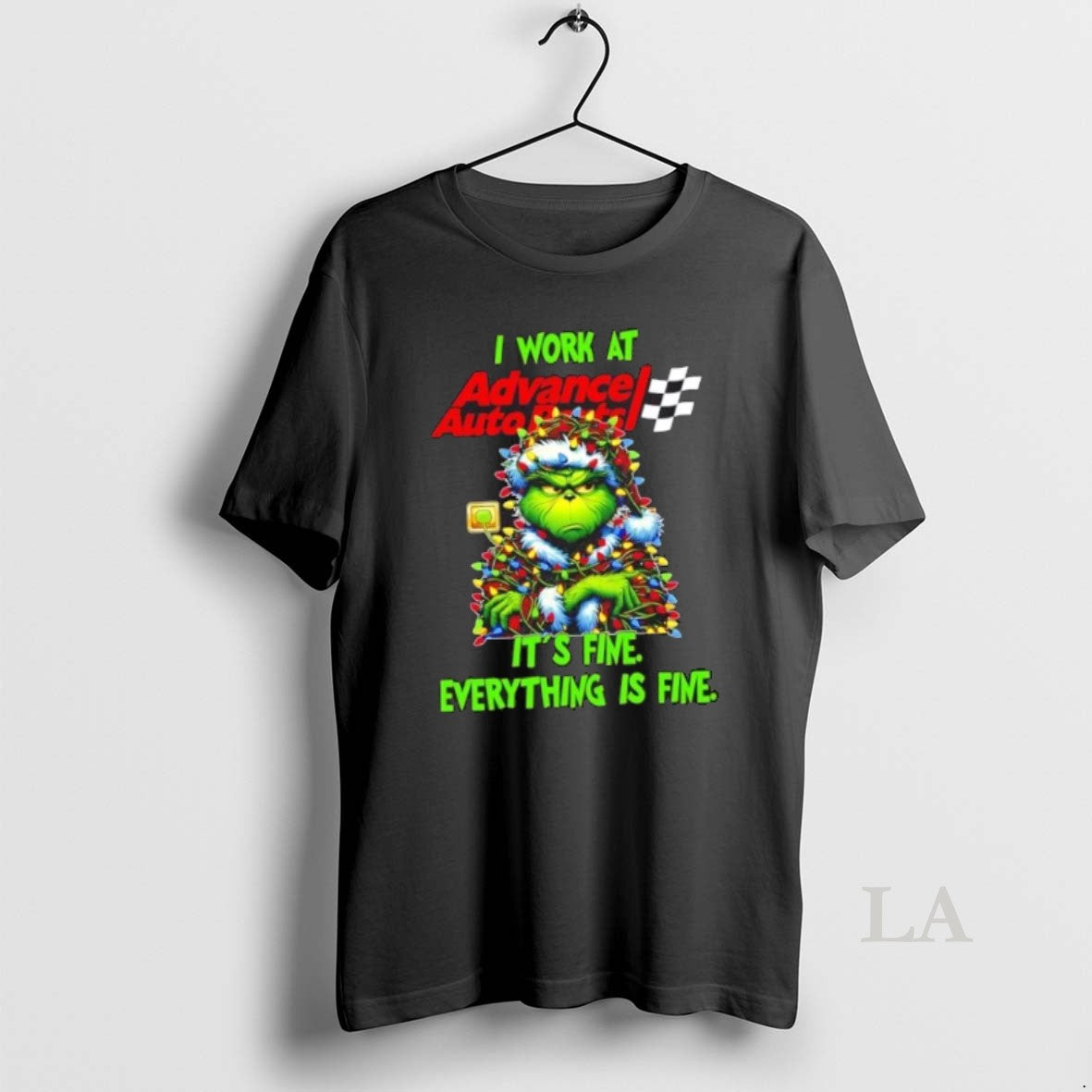 Original Grinch Christmas Tree I Work At Advance Auto Parts Its Fine Everything Is Fine - clothing by TeeHivey.com