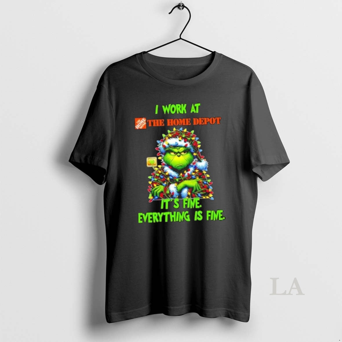 Original Grinch Christmas Tree I Work At Home Depot Its Fine Everything Is Fine - clothing by TeeHivey.com