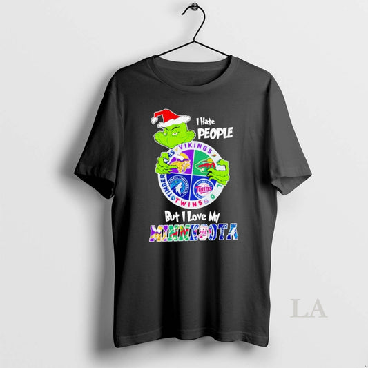 Original Grinch I Hate People But I Love My Minnesota Sports Teams Christmas - clothing by TeeHivey.com