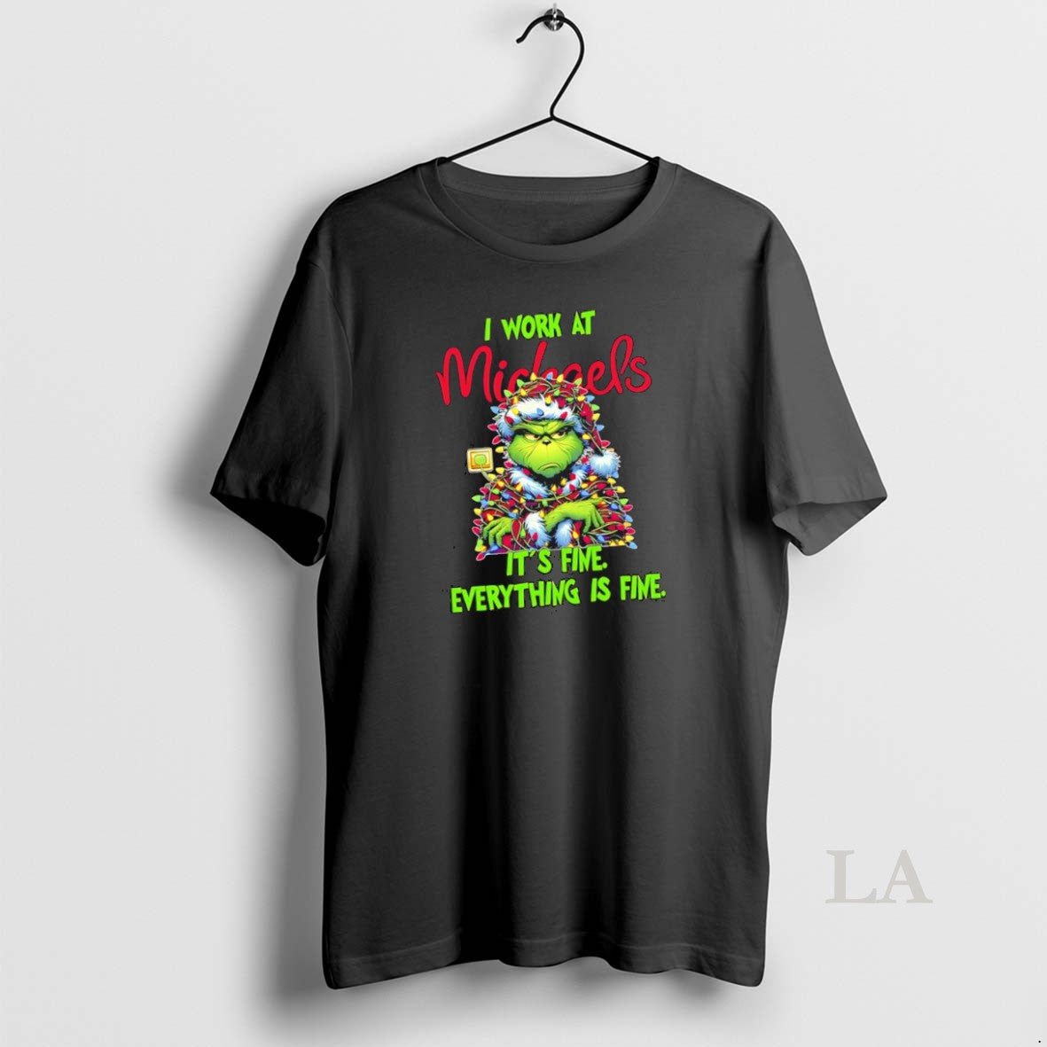 Original Grinch I Work At Michaels Logo Its Fine Everything Is Fine - clothing by TeeHivey.com