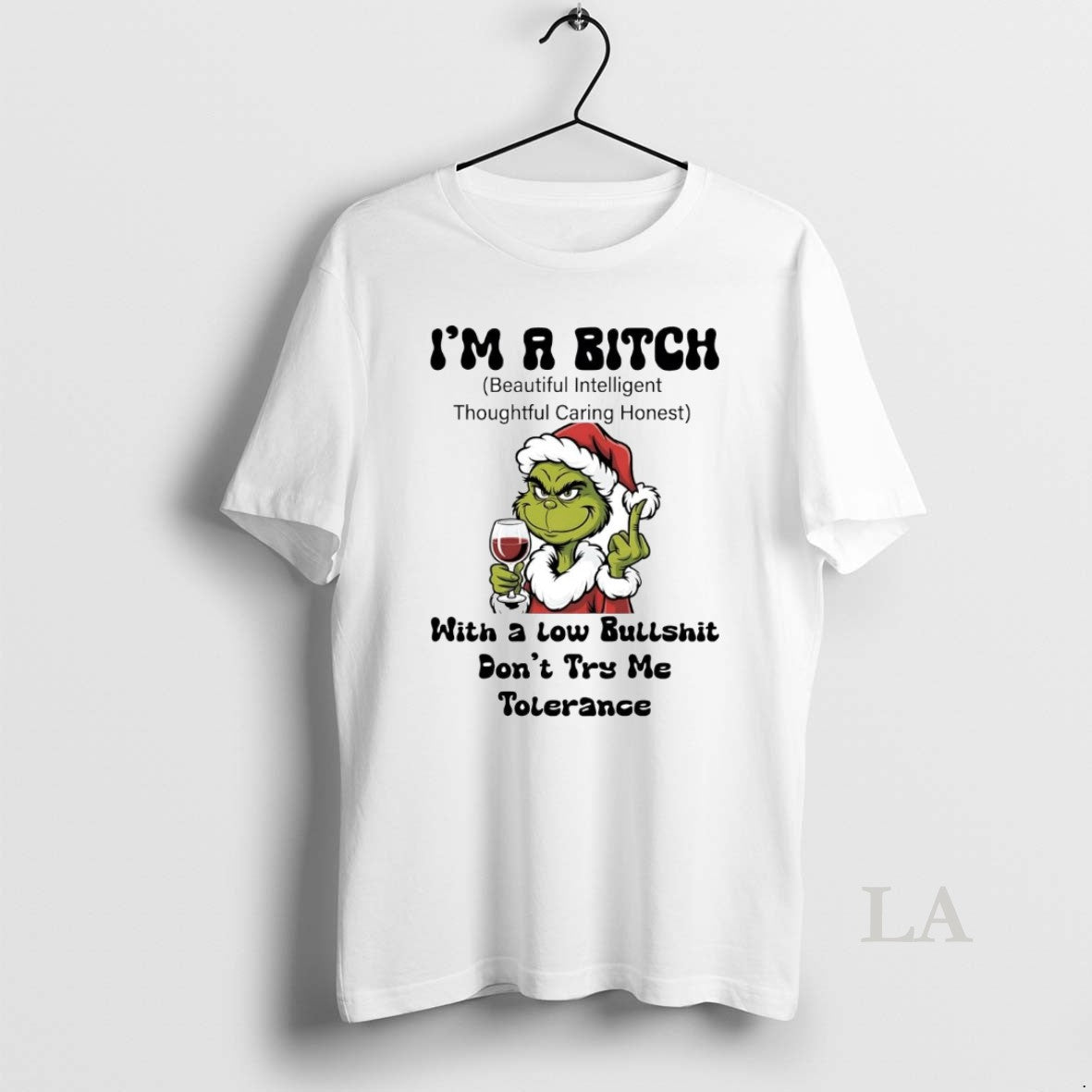 Original Grinch Middle Finger Im A Bitch Dont Try Me Tolerance Christmas - clothing by TeeHivey.com