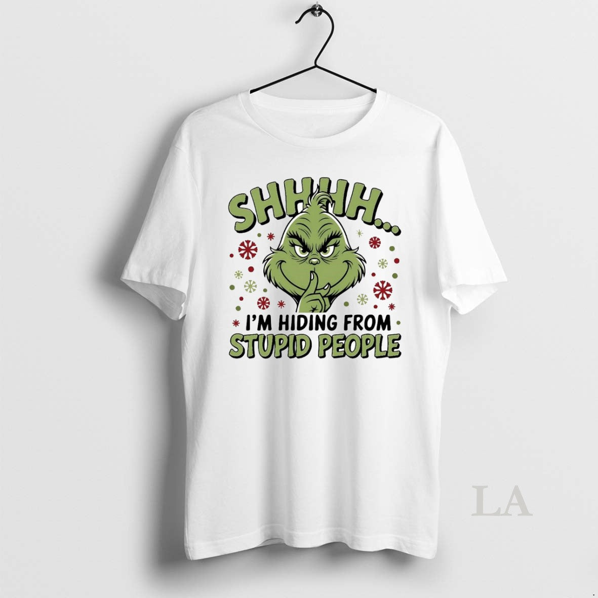 Original Grinch Shhh Im Hiding From Stupid People Christmas - clothing by TeeHivey.com