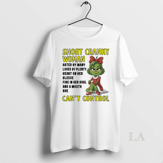Original Grinch Short Cranky Woman Cant Control Circle - clothing by TeeHivey.com