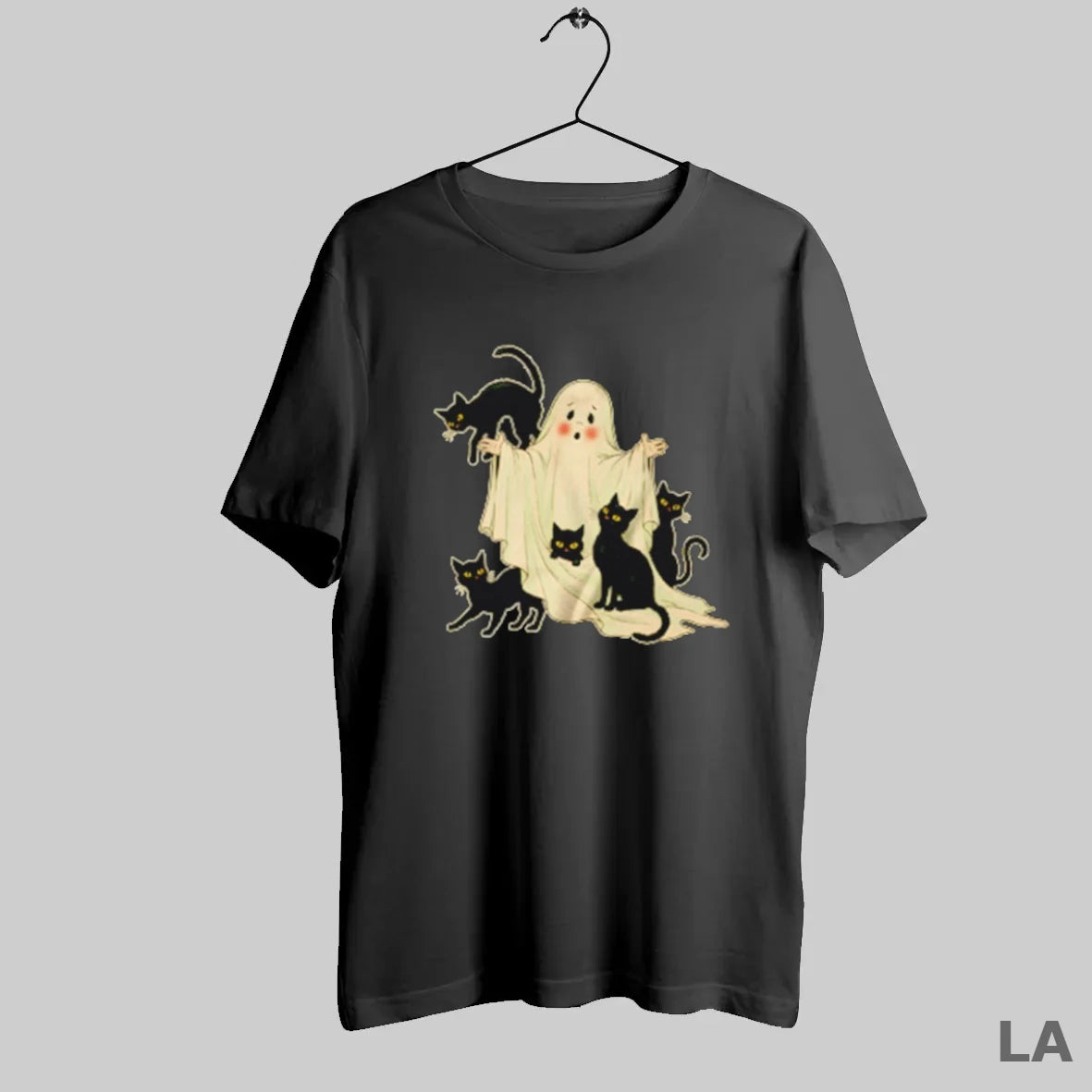 Original Halloween Ghost With Black Cats Vintage - clothing by TeeHivey.com