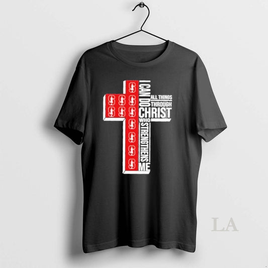 Original I Can Do All Things Through Christ Who Strengthens Me Stanford Cardinal Football Cross - clothing by TeeHivey.com