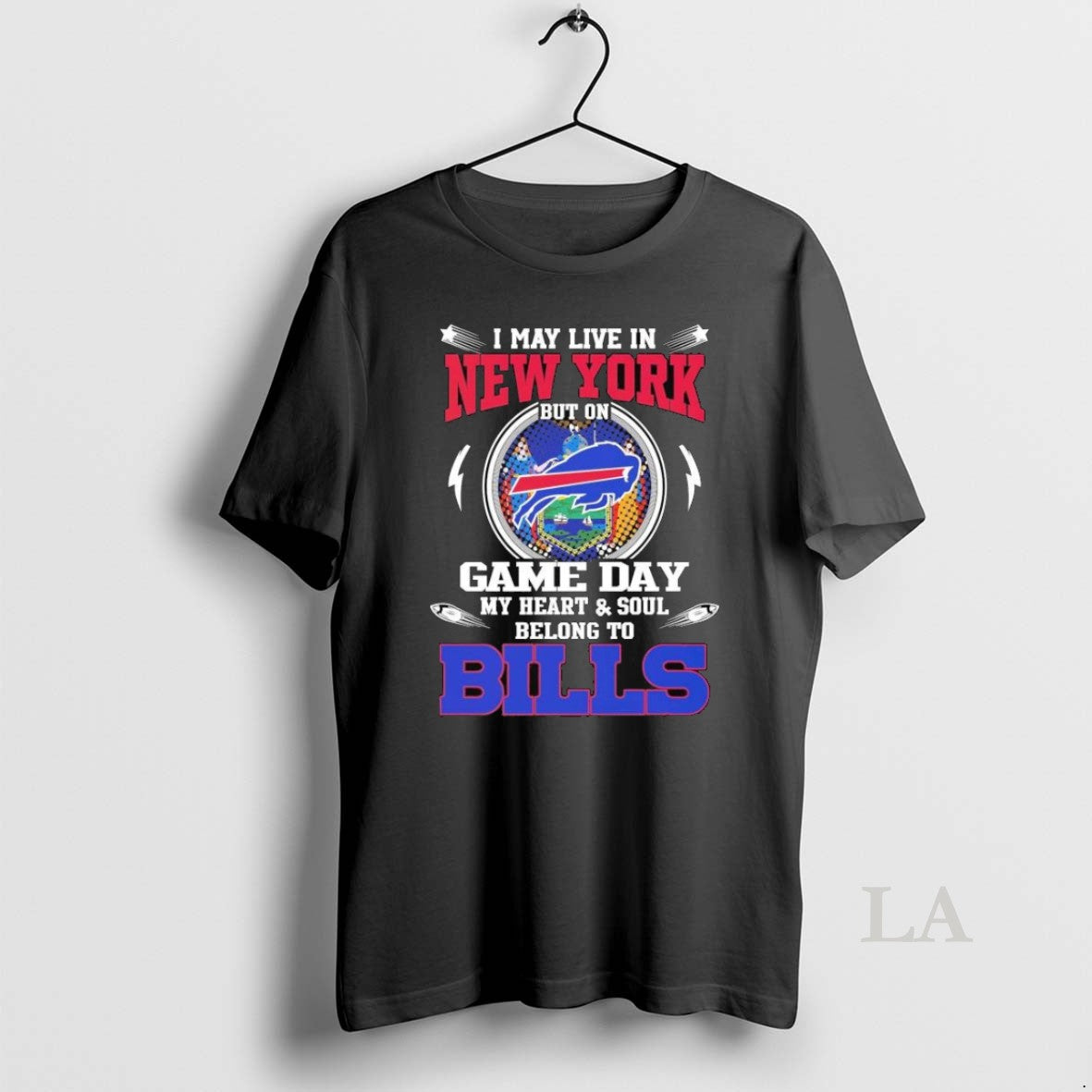 Original I May Live In New York But On Game Day My Heart Soul Belong - clothing by TeeHivey.com