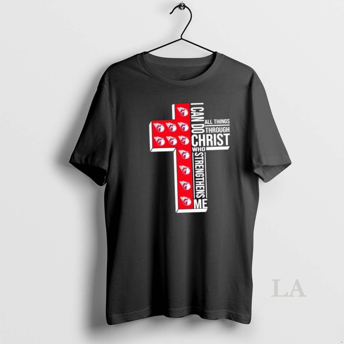 Original I Can Do All Things Through Christ Who Strengthens Me Cleveland Guardians Baseball Cross - clothing by TeeHivey.com