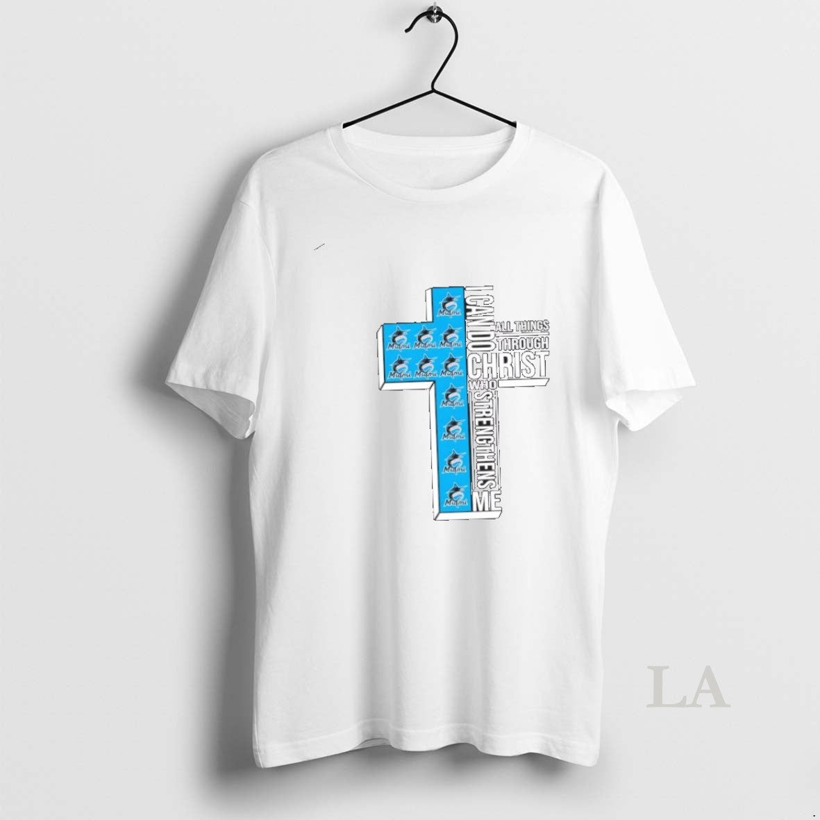 Original I Can Do All Things Through Christ Who Strengthens Me Miami Marlins Baseball Cross - clothing by TeeHivey.com
