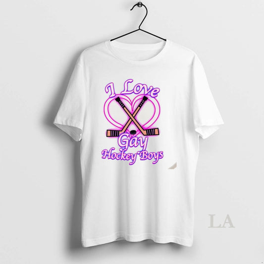 Original I Love Gay Hockey Boys Heated Rivalry Romantic - clothing by TeeHivey.com