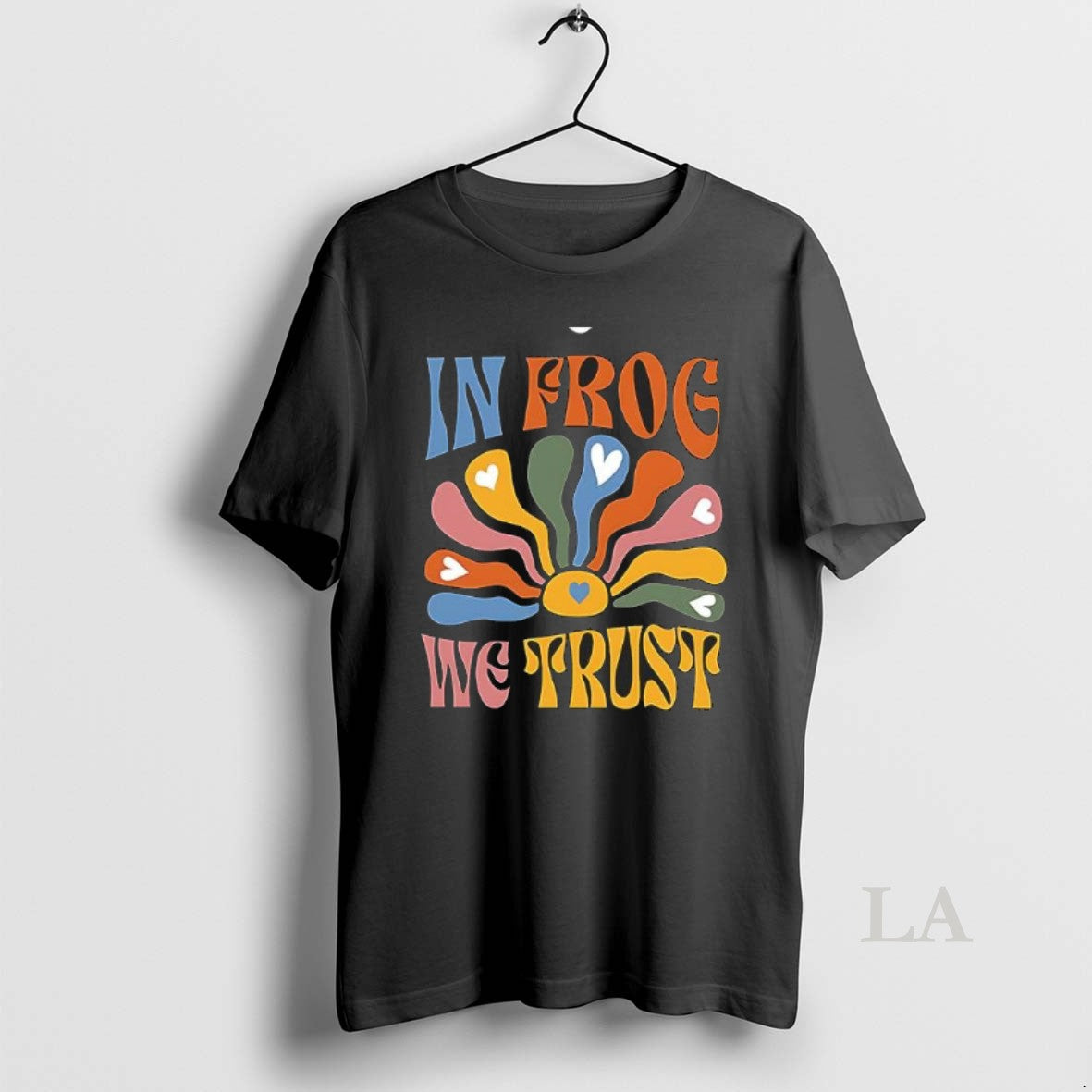 Original In Frog We Trust Retro Hippie Frog - clothing by TeeHivey.com