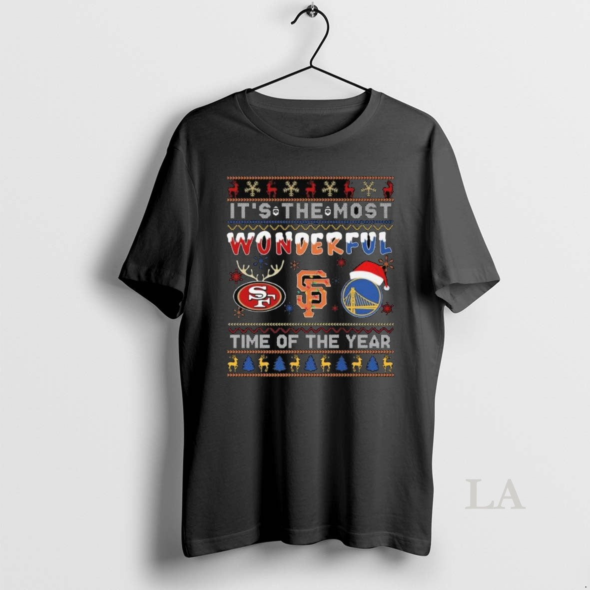 Original Its The Most Wonderful 49ers Saints Warriors Time Of The Year Ugly Christmas Long - clothing by TeeHivey.com