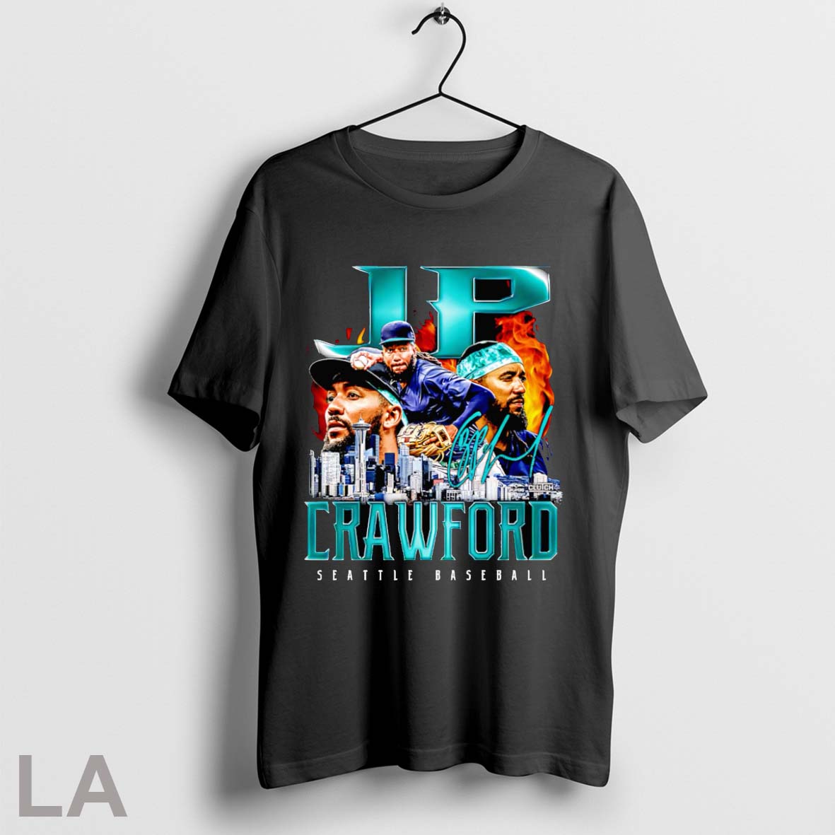 Original Jp Crawford Seattle Baseball Retro Flair T Shirt