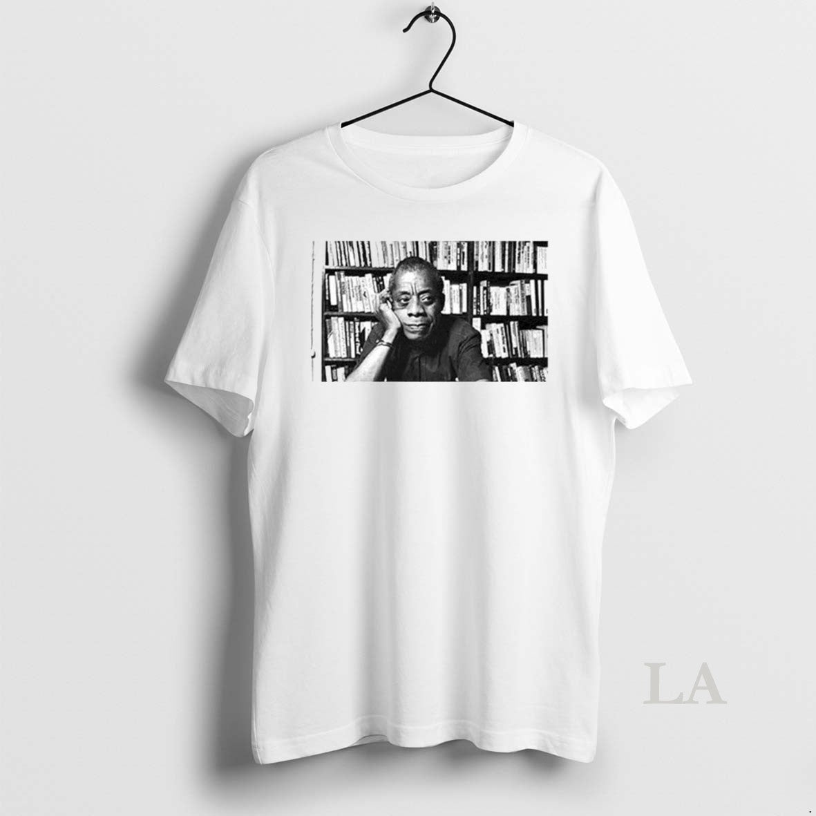 Original James Baldwin Library Portrait - clothing by TeeHivey.com