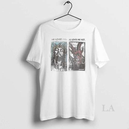 Original Jesus He Loves Me And Devil He Loves Me Not - clothing by TeeHivey.com