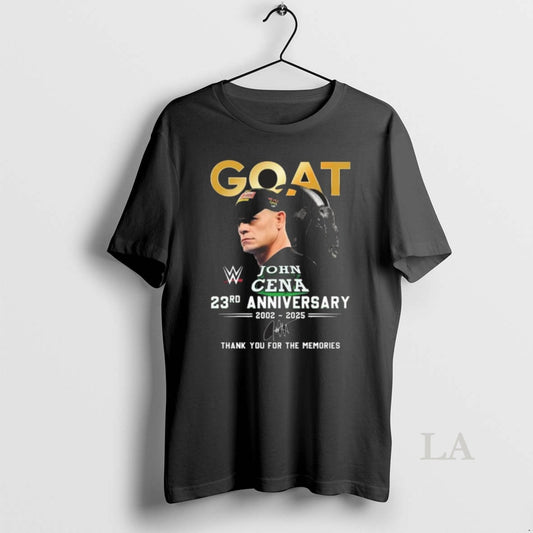 Original John Cena Goat 23rd Anniversary 2002 2025 Signature Thank You - clothing by TeeHivey.com