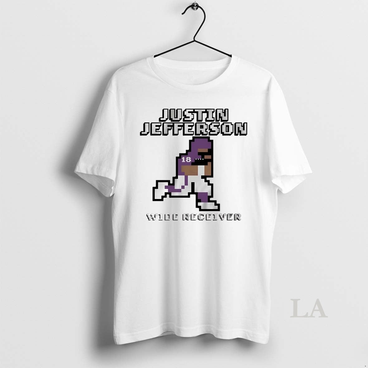Original Justin Jefferson Wide Receiver Baller Pixel Vikings - clothing by TeeHivey.com