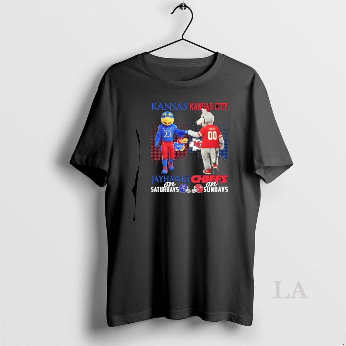 Original Kansas Jayhawks On Saturday And Kansas City Chiefs On Sundays Skyline Mascot - clothing by TeeHivey.com