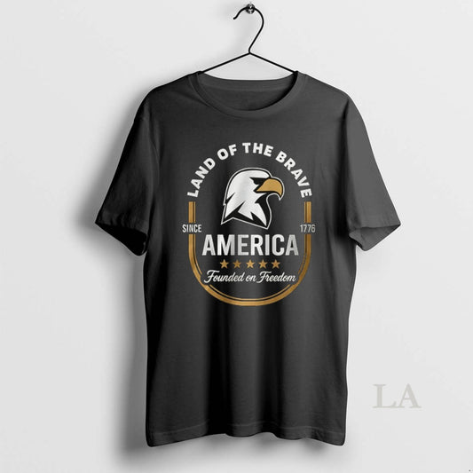 Original Land Of The Brave America Founded On Freedom Since 1776 Ceramic Ceramic And Classic - clothing by TeeHivey.com