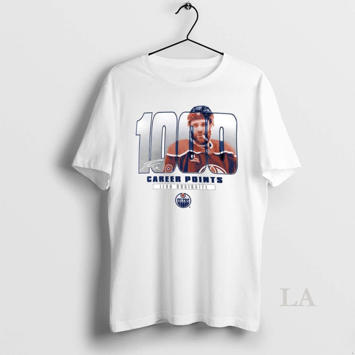 Original Leon Draisaitl Edmonton Oilers 1000 Career Points Legacy Circle - clothing by TeeHivey.com