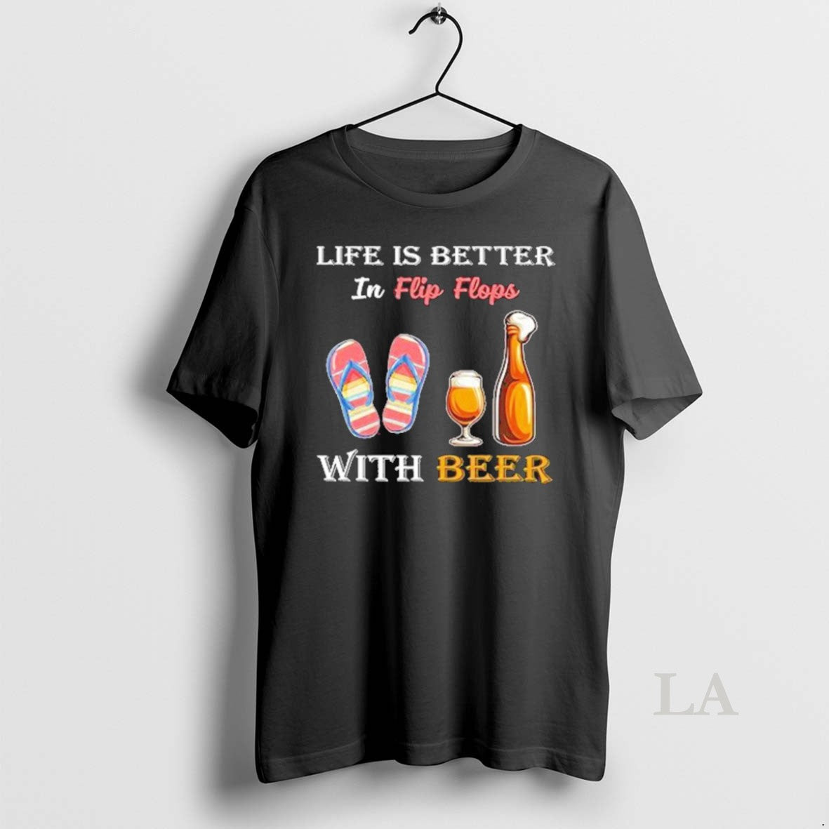 Original Life Is Better In Flip Flops With Beer - clothing by TeeHivey.com