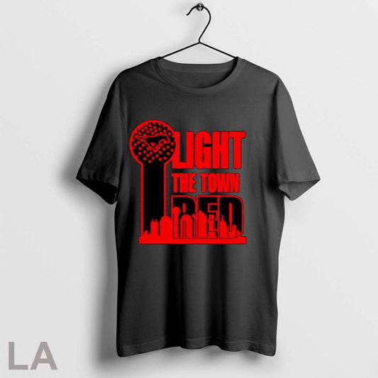Original Light The Town Red Smu Mustangs T Shirt