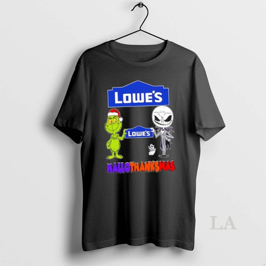 Original Lowes X Grinch And Jack Skellington Friends Fist Bump Happy Hallothanksmas - clothing by TeeHivey.com