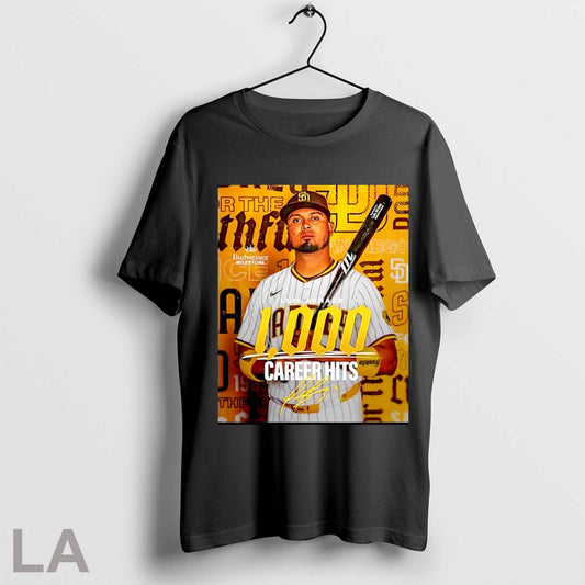 Original Luis Arraez San Diego Padres Mlb 1000 Career Hits Signature Poster - clothing by TeeHivey.com