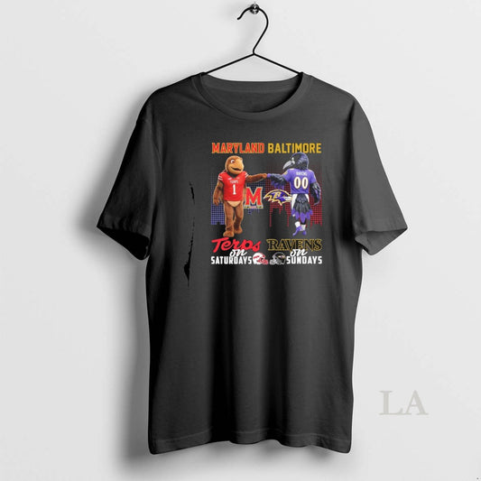 Original Maryland Terrapins On Saturday And Baltimore Ravens On Sundays Mascot - clothing by TeeHivey.com