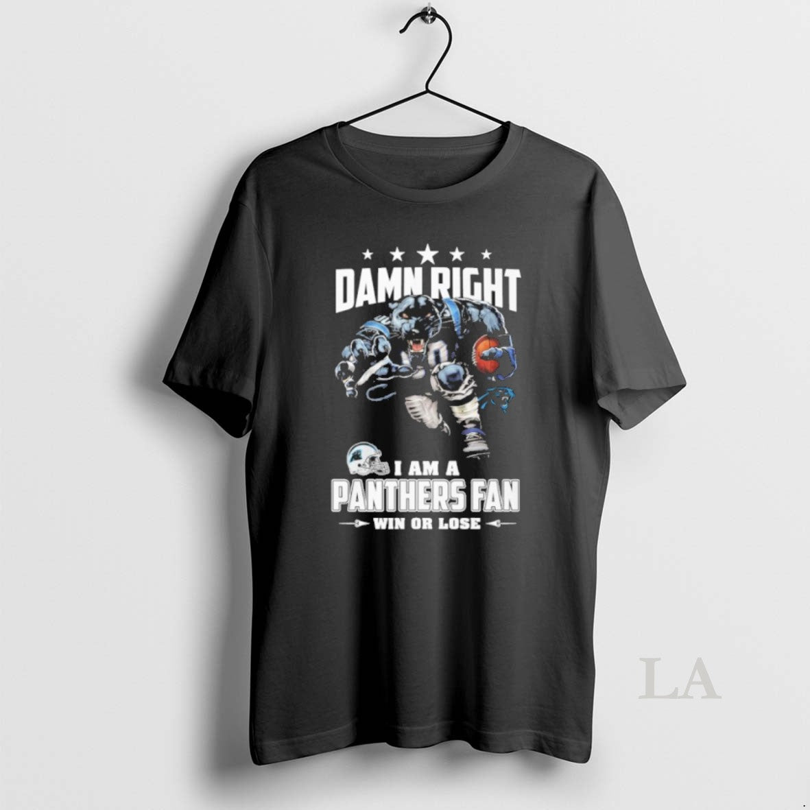Original Mascot Damn Right I Am A Panthers Fan Win Or Lose - clothing by TeeHivey.com