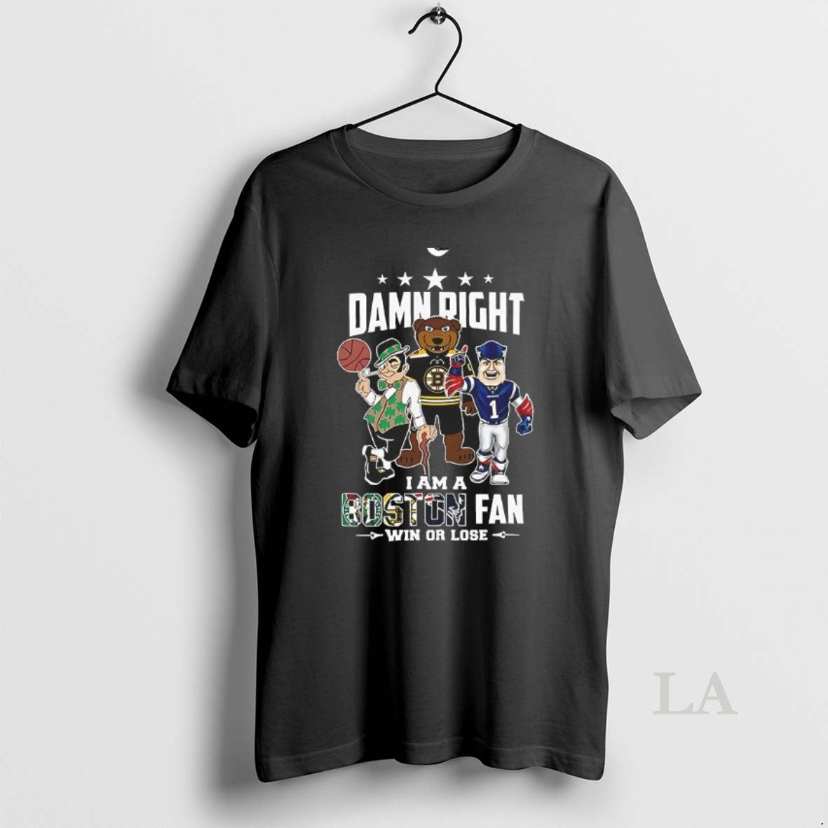 Original Mascot Damn Right I Am A Boston Fan Win Or Lose - clothing by TeeHivey.com