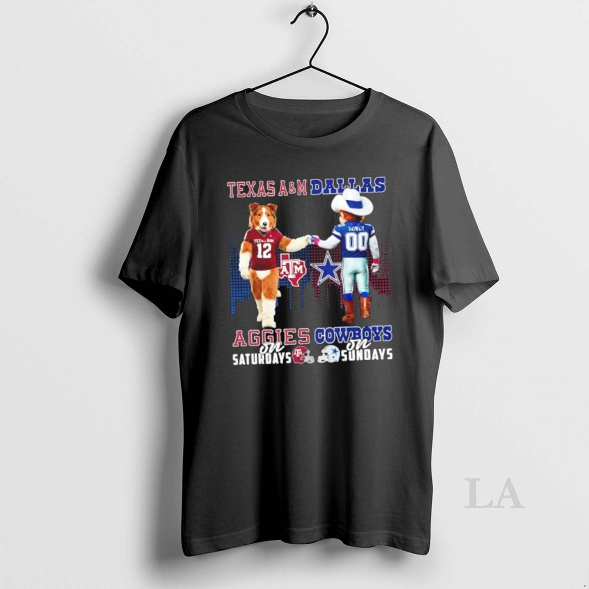 Original Mascots Texas Am Aggies On Saturdays X Dallas Cowboys On Sundays Skyline - clothing by TeeHivey.com