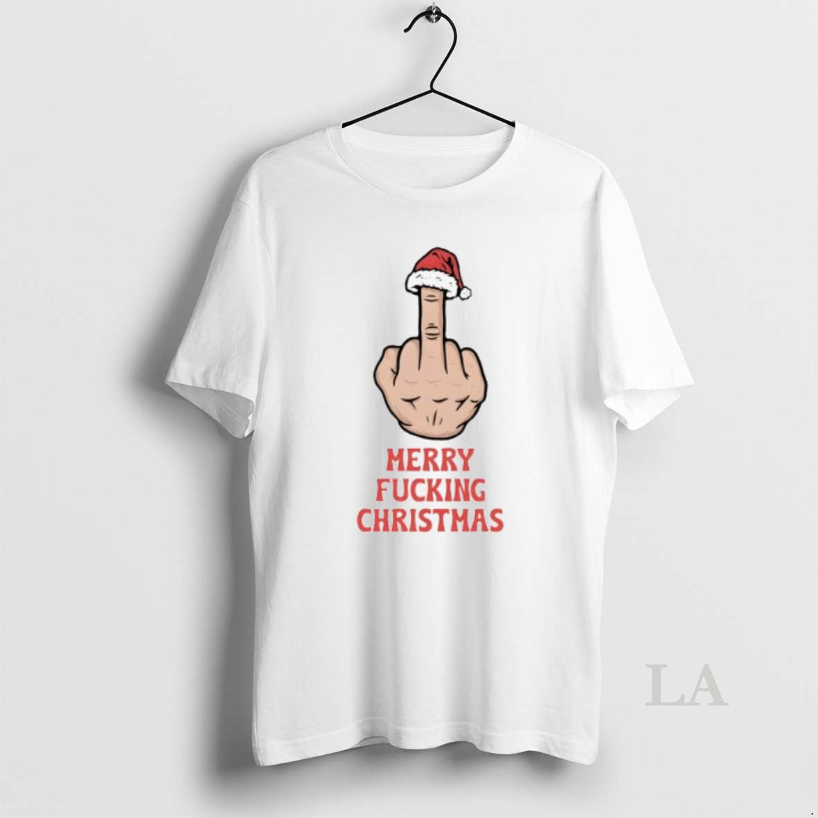 Original Merry Fucking Christmas Middle Finger - clothing by TeeHivey.com