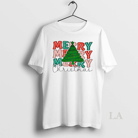 Original Merry Merry Merry Christmas Tree - clothing by TeeHivey.com