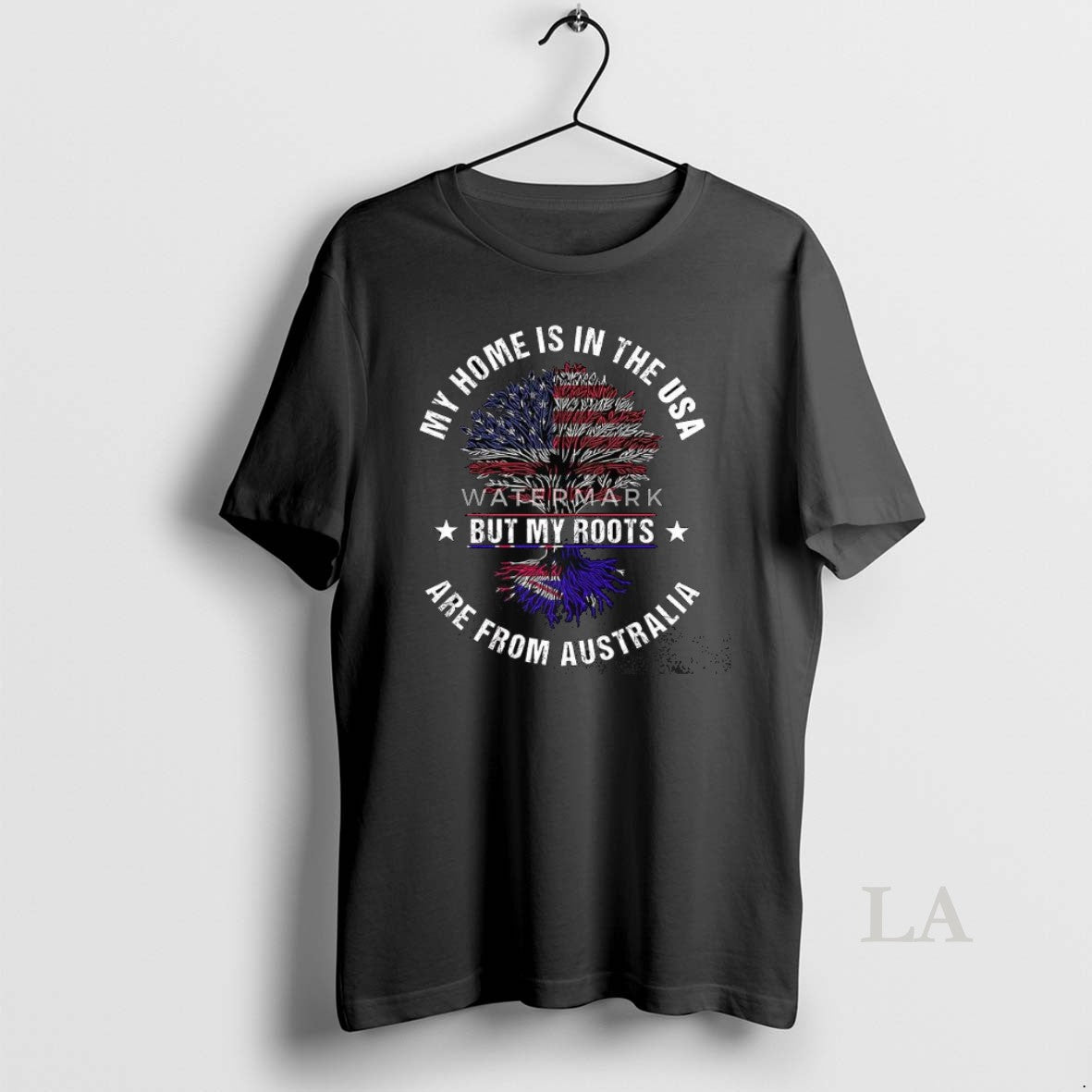 Original My Home Is In The Usa But My Roots Are From Australia Flag Tree - clothing by TeeHivey.com