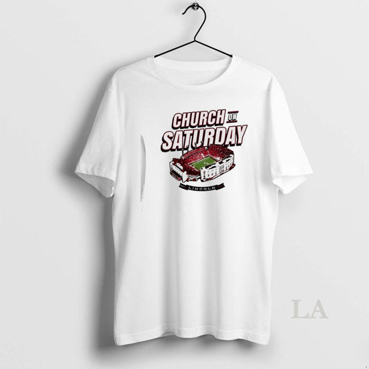 Original Nebraska Cornhuskers Church On Saturday Memorial Stadium Lincoln - clothing by TeeHivey.com
