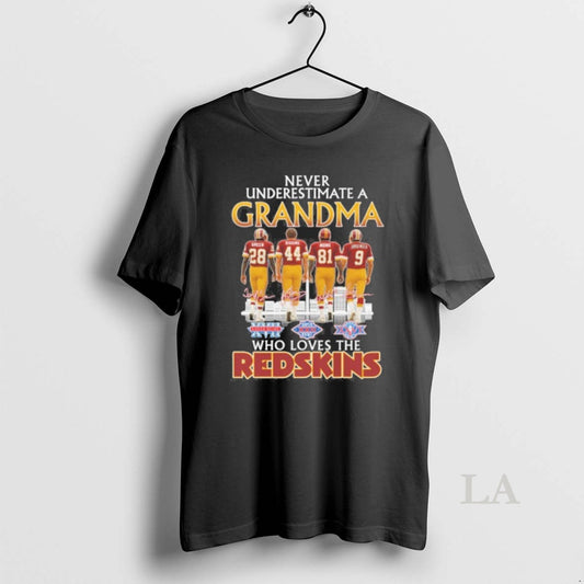 Original Never Underestimate A Grandma Who Loves The Washington Redskins - clothing by TeeHivey.com