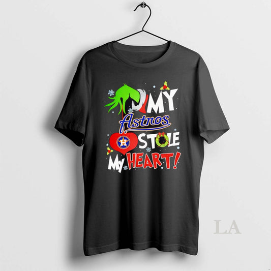 Original Nice Grinch Hand My Houston Astros Stole My Heart Christmas - clothing by TeeHivey.com