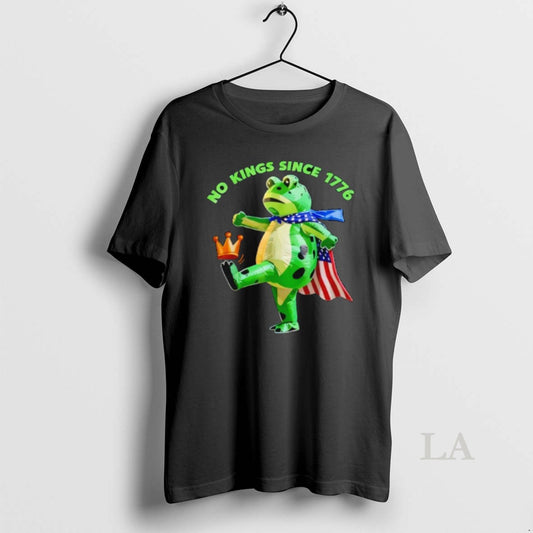 Original No Kings Since 1776 Portland Frog Kicking Crown - clothing by TeeHivey.com