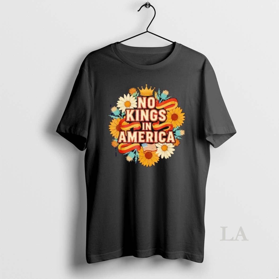 Original No Kings In America Bold Revolution Quote - clothing by TeeHivey.com