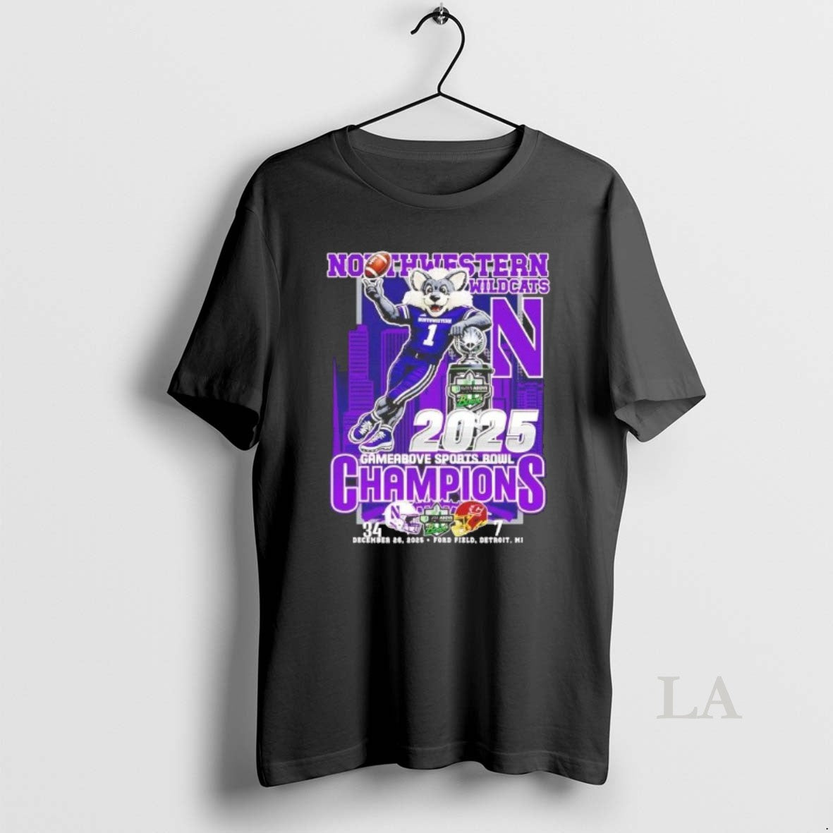 Original Northwestern Wildcats 2025 Gameabove Sports Bowl Champions Mascot Score - clothing by TeeHivey.com