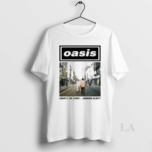 Original Oasis White Tee Whats The Story Morning Glory - clothing by TeeHivey.com