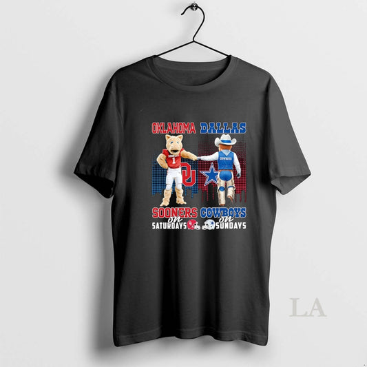Original Oklahoma Sooners On Saturdays Dallas Cowboys On Sundays Mascot - clothing by TeeHivey.com