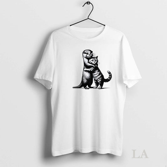 Original Otter Hug Cat Funny Meme - clothing by TeeHivey.com